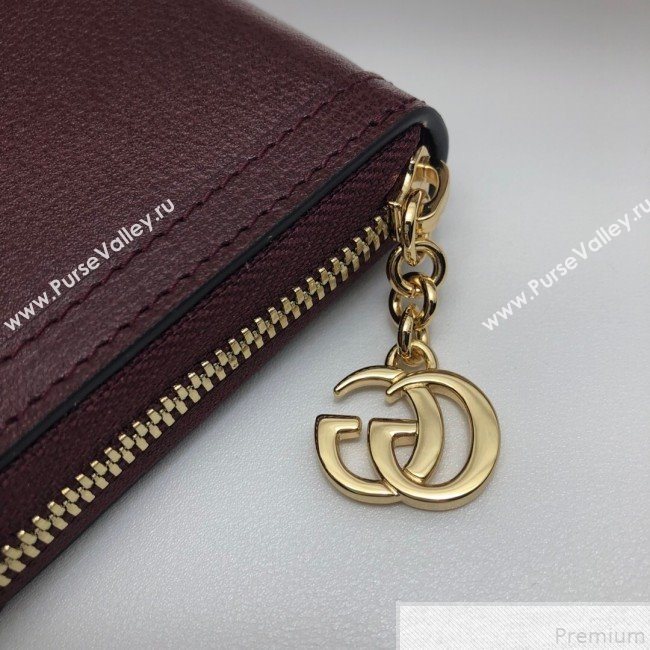 Gucci Ophidia Zip Around Wallet 523154 Burgundy (DLH50721)