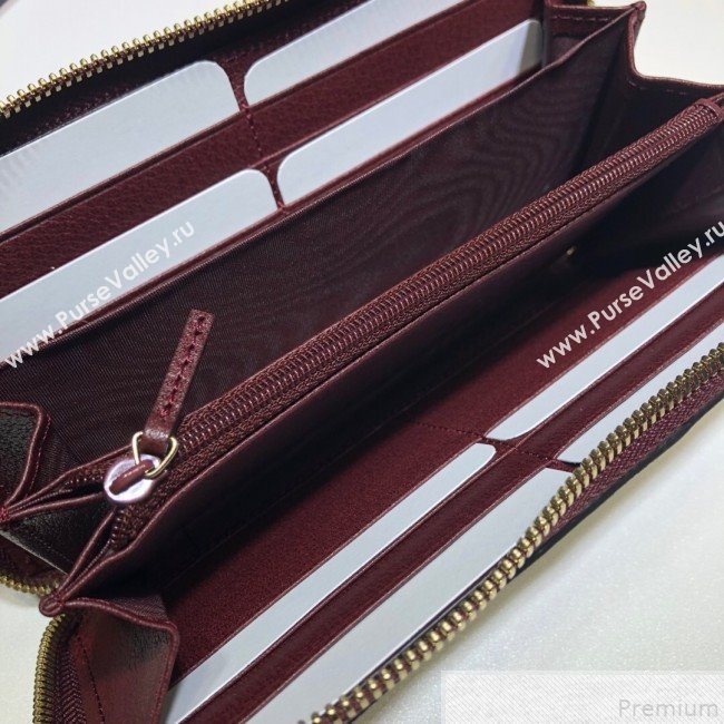 Gucci Ophidia Zip Around Wallet 523154 Burgundy (DLH50721)