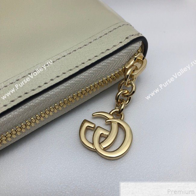 Gucci Ophidia Zip Around Wallet 523154 White  (DLH50719)