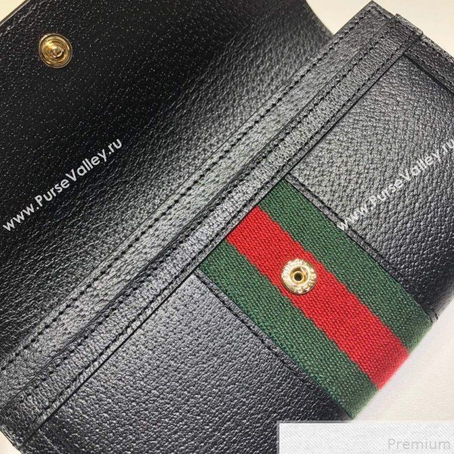Gucci Ophidia Flap Continental Wallet 523153 Black (DLH50723)