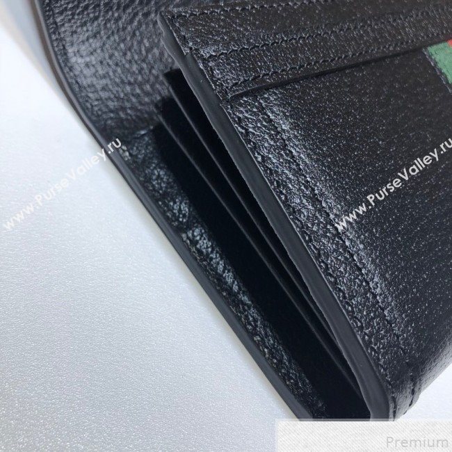 Gucci Ophidia Flap Continental Wallet 523153 Black (DLH50723)