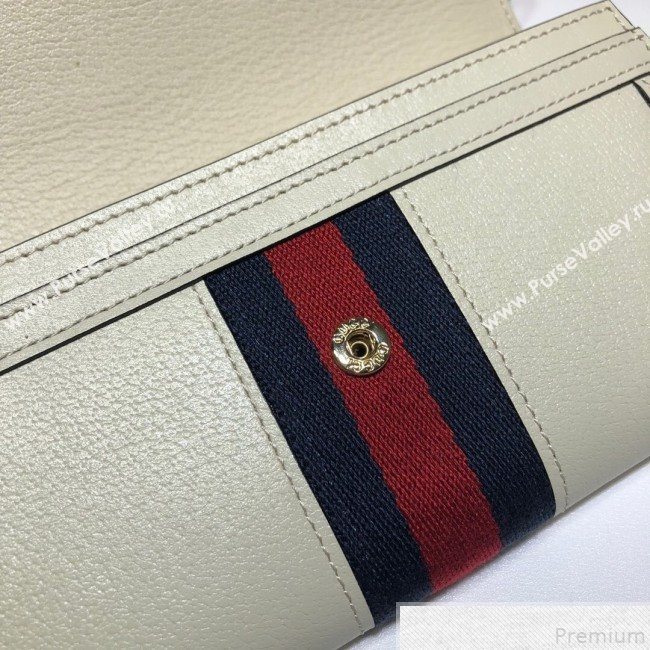 Gucci Ophidia Flap Continental Wallet 523153 White  (DLH50722)