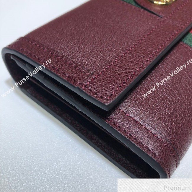 Gucci Ophidia Flap Continental Wallet 523153 Burgundy (DLH50724)