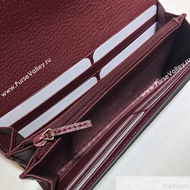 Gucci Ophidia Flap Continental Wallet 523153 Burgundy (DLH50724)