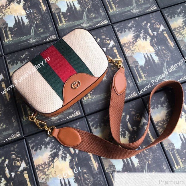 Gucci Beige Vintage Canvas Camera Shoulder Bag 575073 2019 (DLH-9050726)