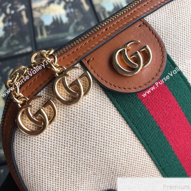 Gucci Beige Vintage Canvas Ophidia Small Shoulder Bag ‎499621 2019 (DLH-9050727)