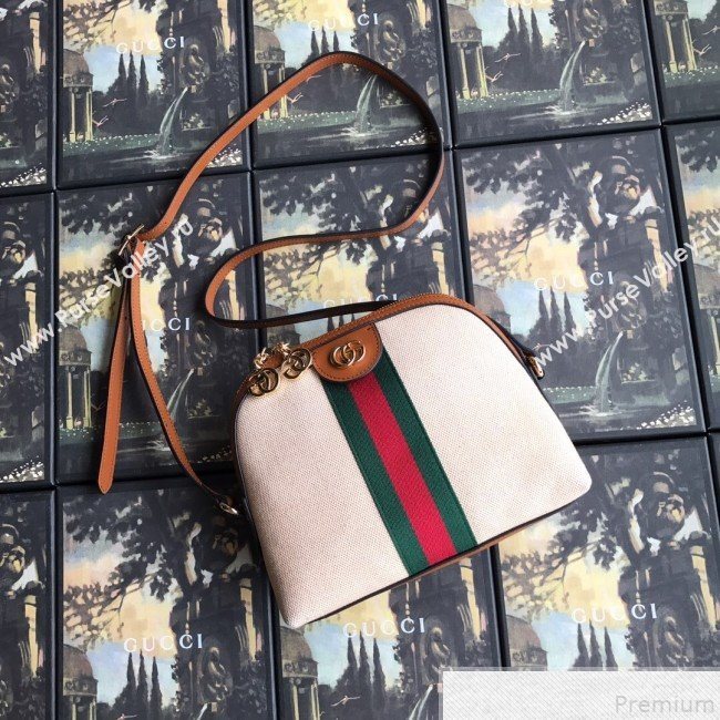 Gucci Beige Vintage Canvas Ophidia Small Shoulder Bag ‎499621 2019 (DLH-9050727)