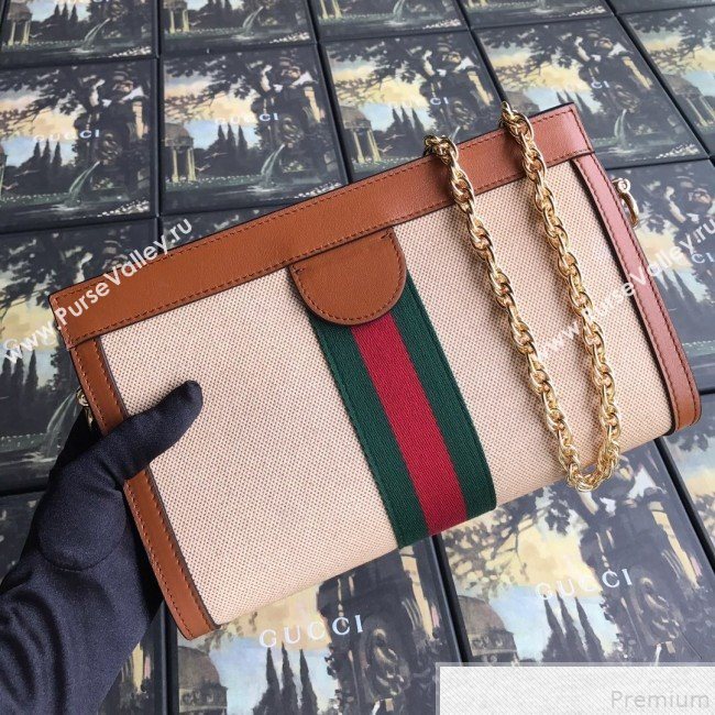 Gucci Beige Vintage Canvas Ophidia Small Shoulder Bag 503877 2019 (DLH-9050728)