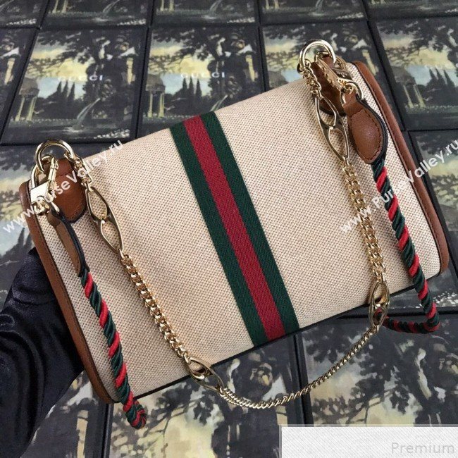 Gucci Beige Vintage Canvas Rajah Small Shoulder Bag 570145 2019 (DLH-9050729)