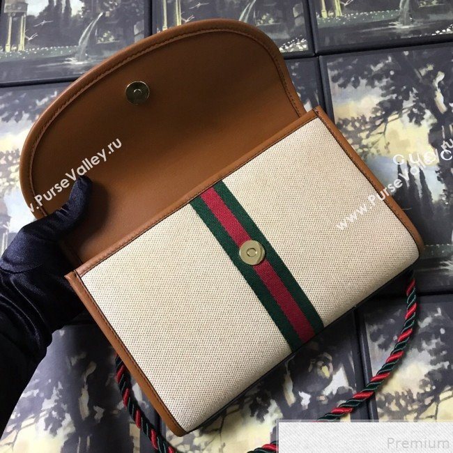 Gucci Beige Vintage Canvas Rajah Small Shoulder Bag 570145 2019 (DLH-9050729)