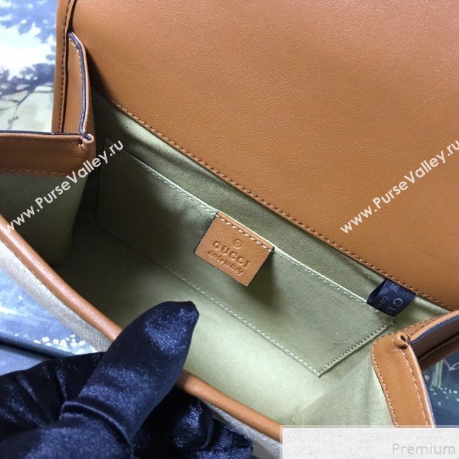 Gucci Beige Vintage Canvas Rajah Small Shoulder Bag 570145 2019 (DLH-9050729)