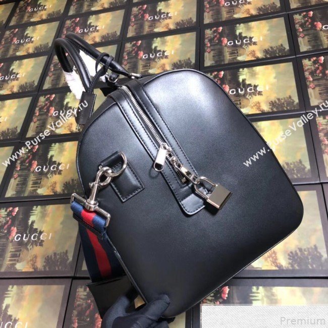 Gucci Soft GG Supreme Carry-on Travel Duffle Bag ‎474131 Black/Grey 2019 (BLWX-9050734)