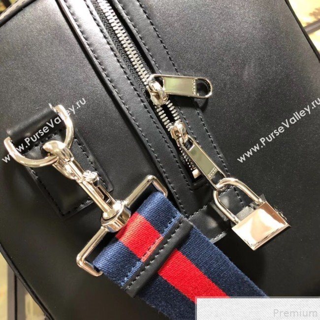 Gucci Soft GG Supreme Carry-on Travel Duffle Bag ‎474131 Black/Grey 2019 (BLWX-9050734)