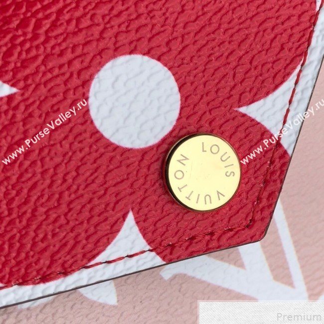 Louis Vuitton Giant Monogram Zoe Wallet M67641 Red/Pink (FANG-9050739)