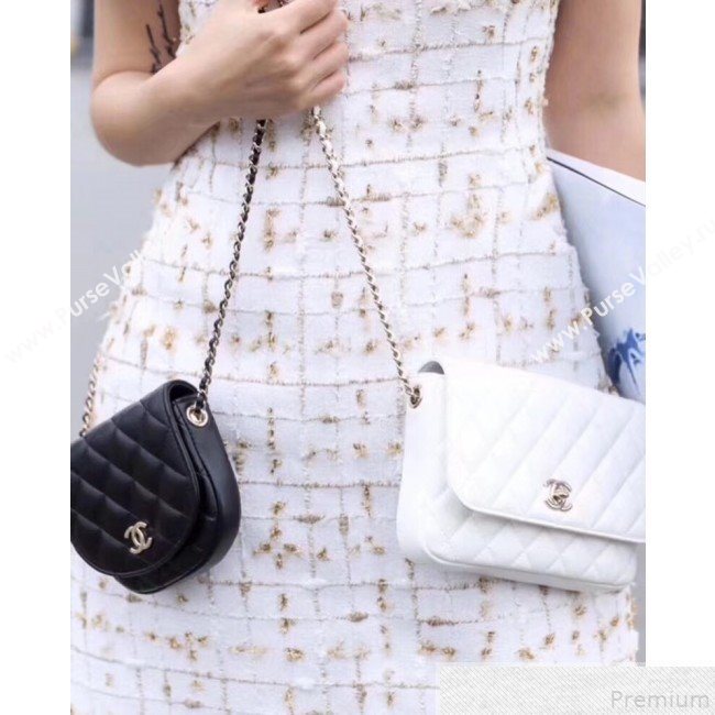 Chanel Side-Packs Flap Bag AS0649 Black/White 2019 (JDH-9043004)