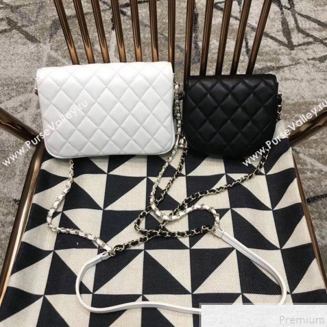 Chanel Side-Packs Flap Bag AS0649 Black/White 2019 (JDH-9043004)