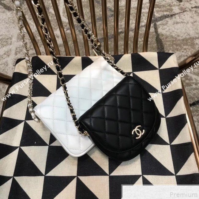 Chanel Side-Packs Flap Bag AS0649 Black/White 2019 (JDH-9043004)