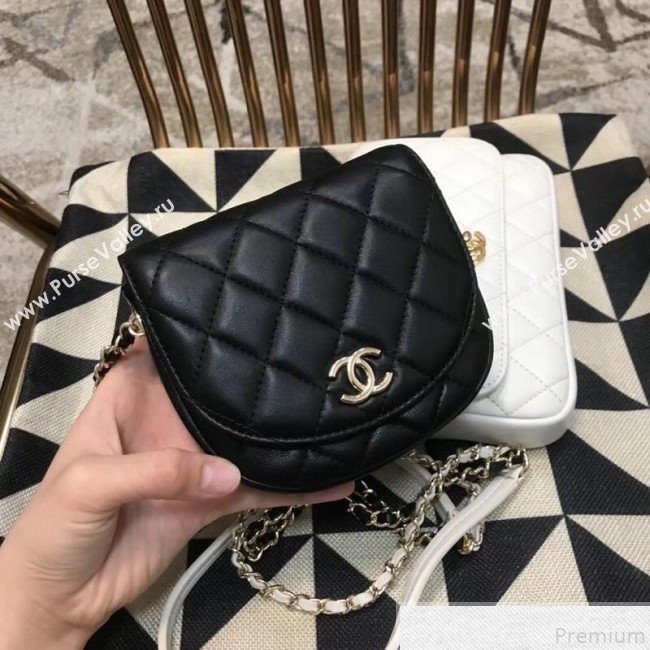 Chanel Side-Packs Flap Bag AS0649 Black/White 2019 (JDH-9043004)