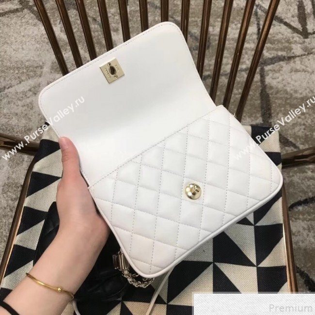 Chanel Side-Packs Flap Bag AS0649 Black/White 2019 (JDH-9043004)