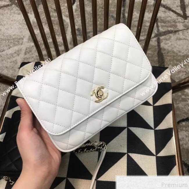 Chanel Side-Packs Flap Bag AS0649 Black/White 2019 (JDH-9043004)