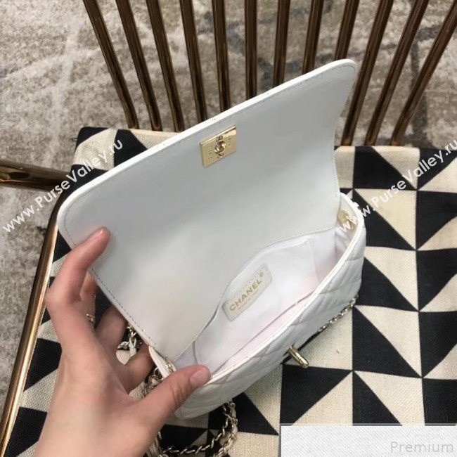 Chanel Side-Packs Flap Bag AS0649 Black/White 2019 (JDH-9043004)