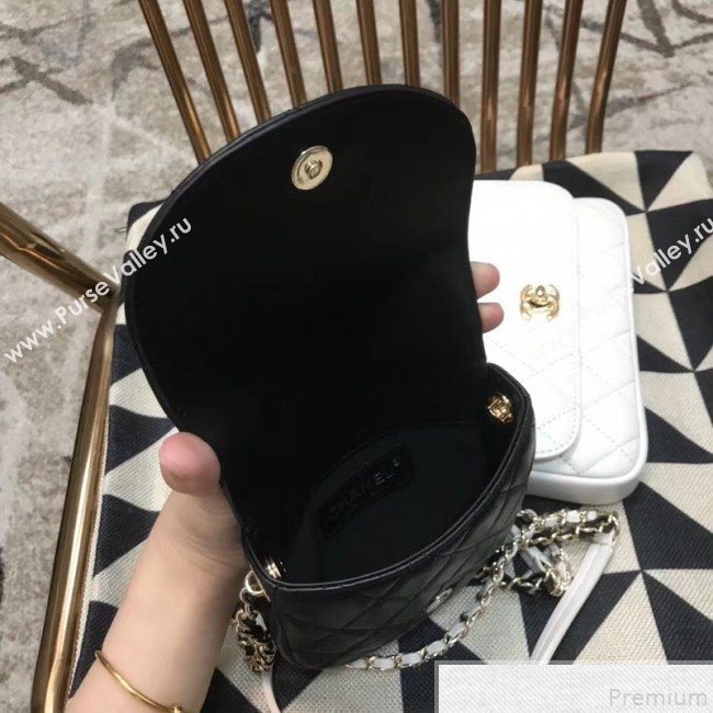 Chanel Side-Packs Flap Bag AS0649 Black/White 2019 (JDH-9043004)