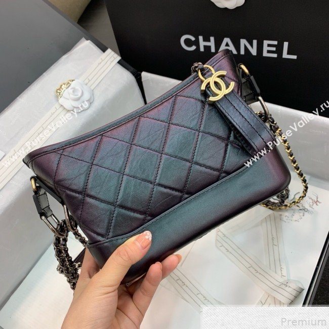 Chanel Small Iridescent Aged Calfskin Gabrielle Hobo Bag A91810 2019 (PPP-9043005)