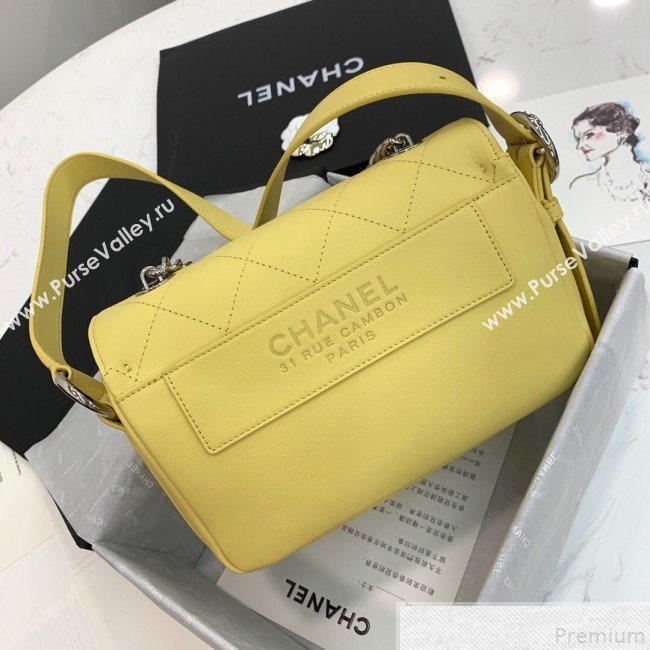 Chanel Quilted Flap Bag AS0574 Yellow 2019 (YD-9043010)
