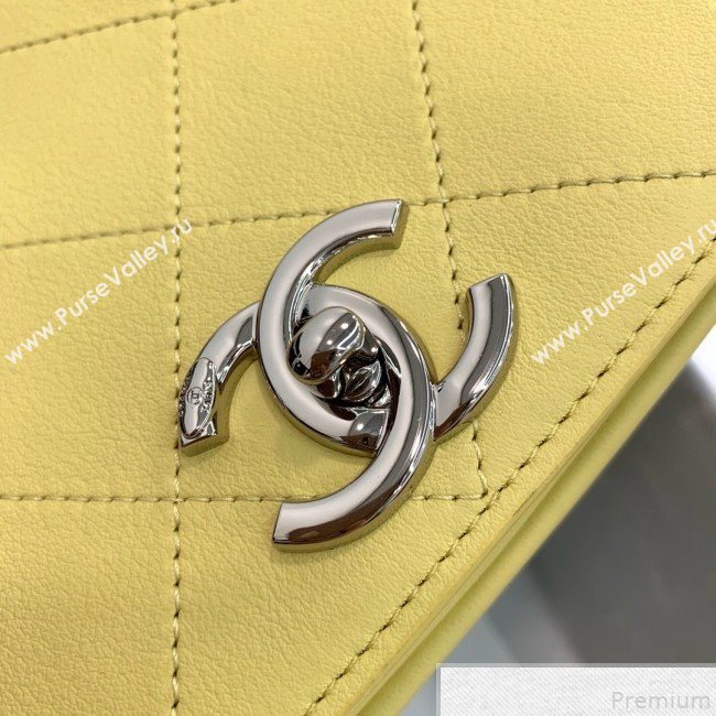 Chanel Quilted Flap Bag AS0574 Yellow 2019 (YD-9043010)