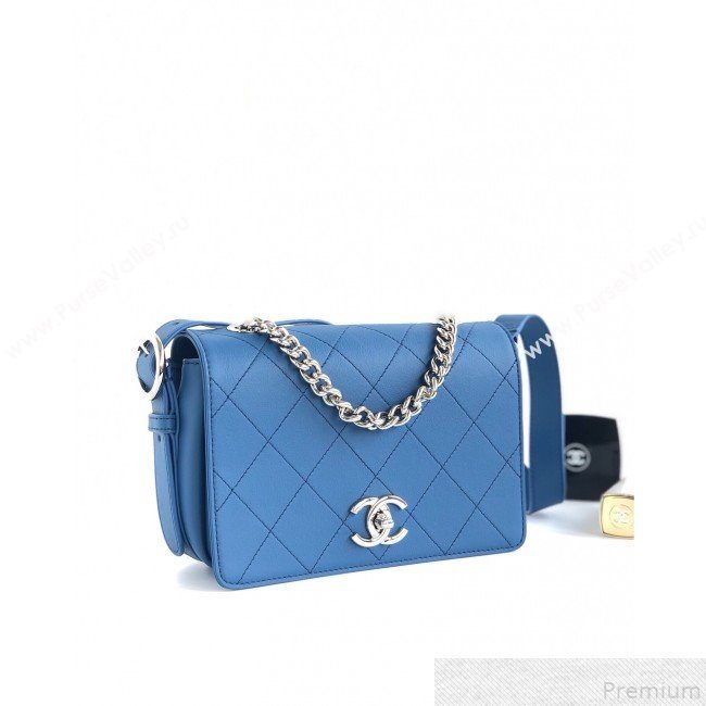 Chanel Quilted Flap Bag AS0574 Blue 2019 (YD-9043008)