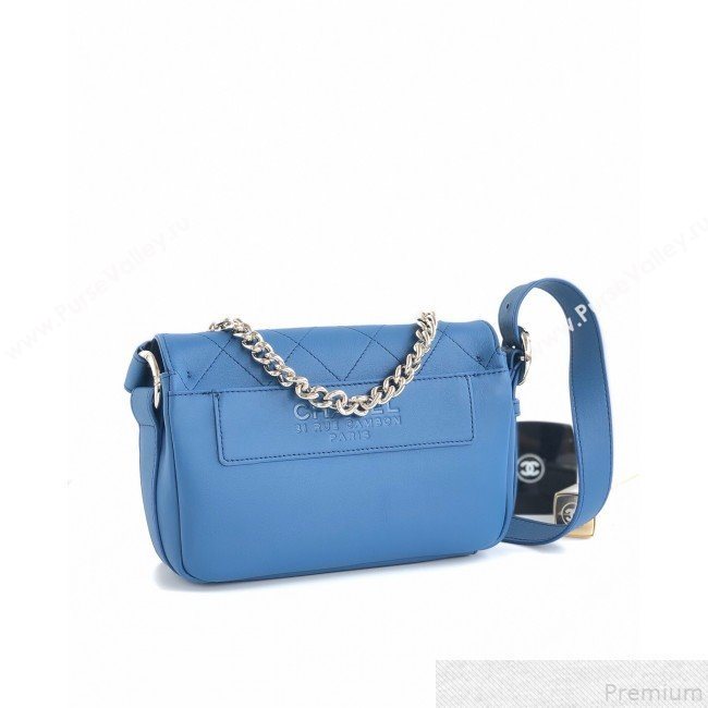 Chanel Quilted Flap Bag AS0574 Blue 2019 (YD-9043008)