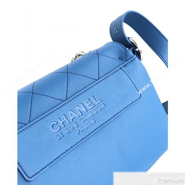 Chanel Quilted Flap Bag AS0574 Blue 2019 (YD-9043008)