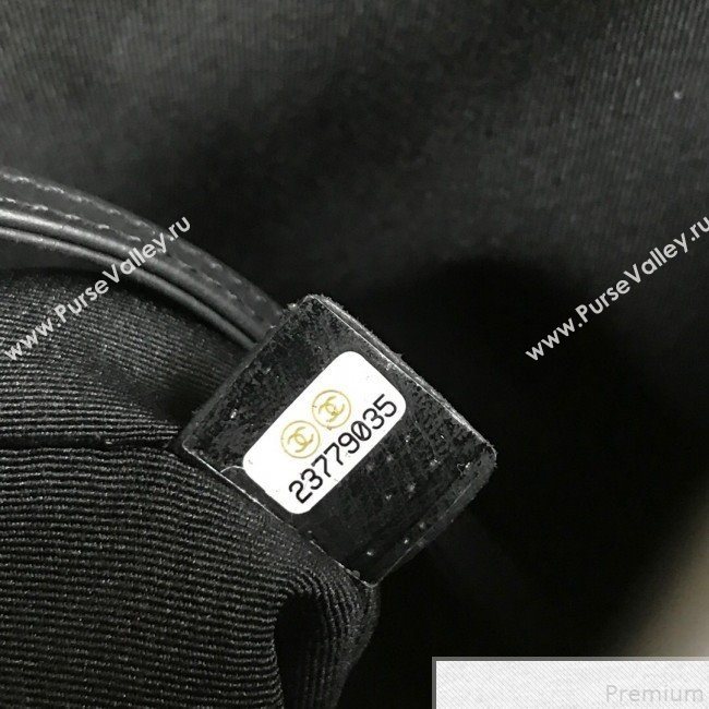 Chanel Chevron Pleated Bucket Bag Black 2019 (YD-9043014)