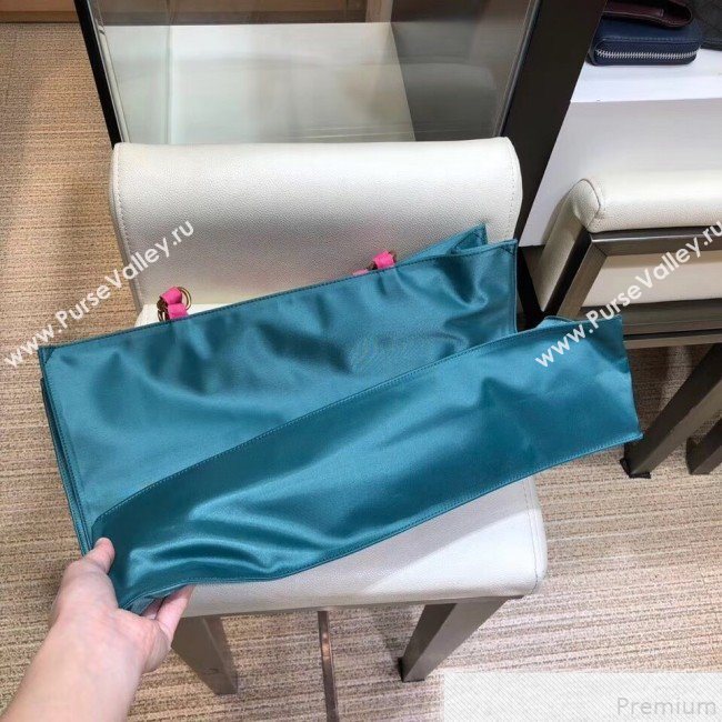 Chanel CC Chain Tote Shopping Bag Peacock Blue 2018 (SMJD-9043016)