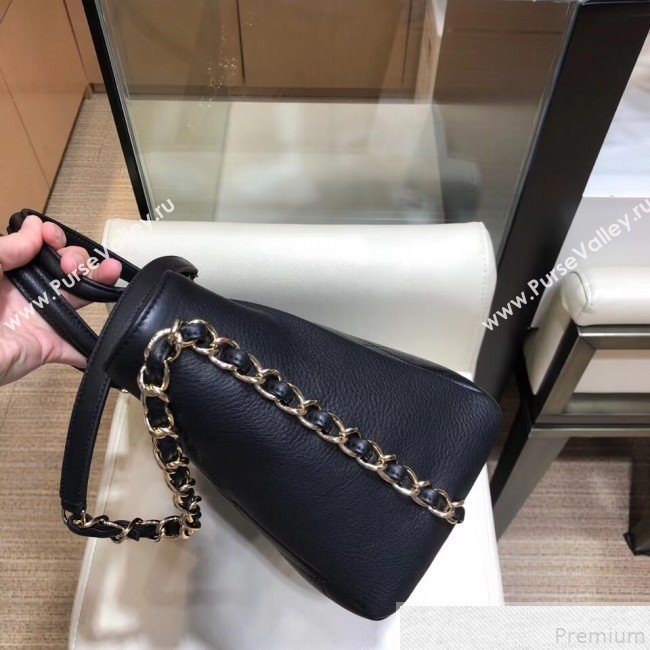 Chanel Quilted CC Logo Shopping Tote Bag Black 2019 (SMJD-9043018)