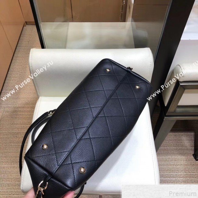 Chanel Quilted CC Logo Shopping Tote Bag Black 2019 (SMJD-9043018)