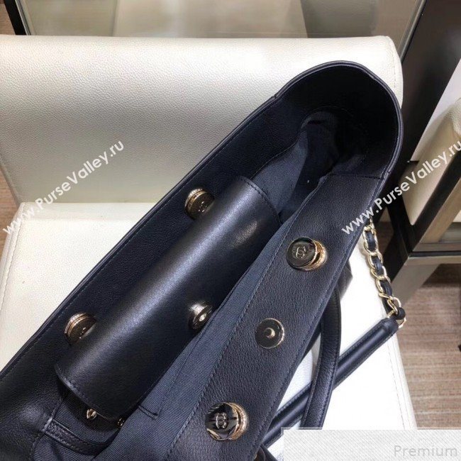 Chanel Quilted CC Logo Shopping Tote Bag Black 2019 (SMJD-9043018)