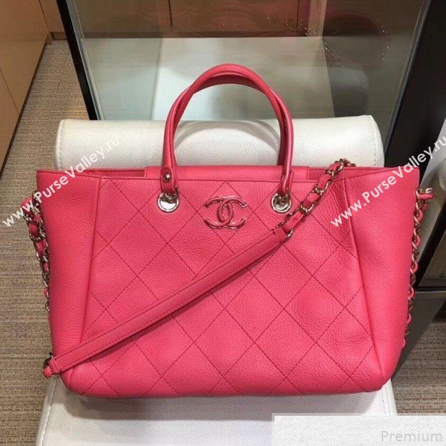 Chanel Chevron Pleated Bucket Bag Pink 2019 (SMJD-9043019)