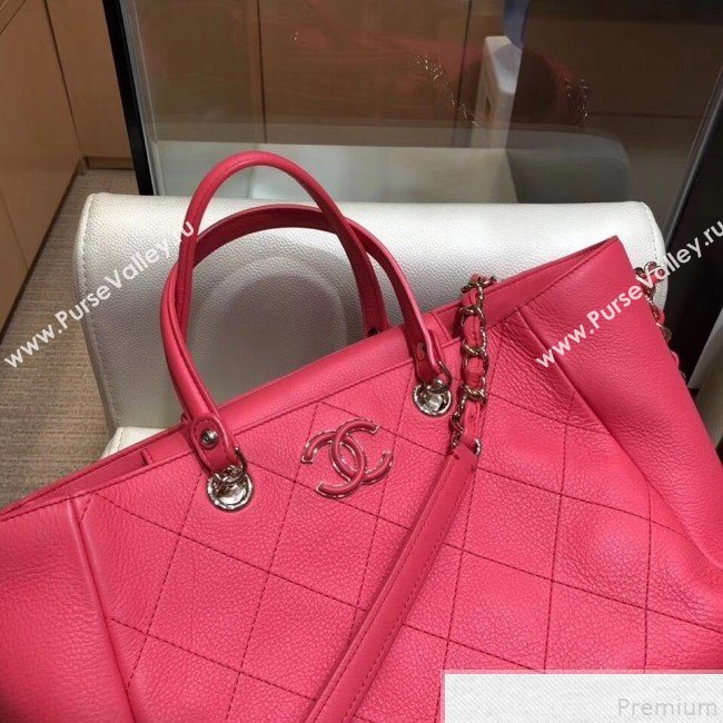 Chanel Chevron Pleated Bucket Bag Pink 2019 (SMJD-9043019)