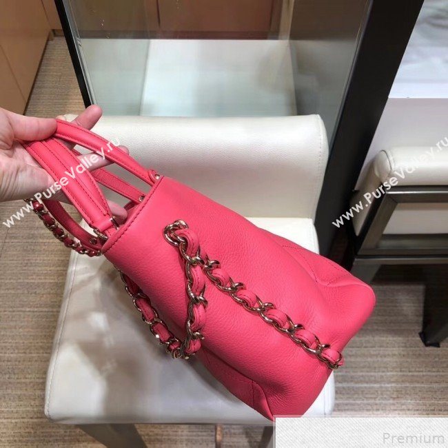Chanel Chevron Pleated Bucket Bag Pink 2019 (SMJD-9043019)