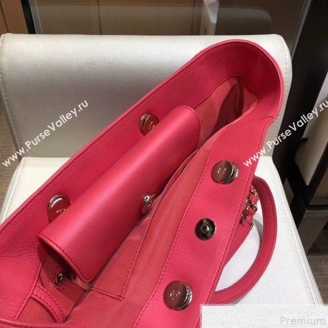 Chanel Chevron Pleated Bucket Bag Pink 2019 (SMJD-9043019)