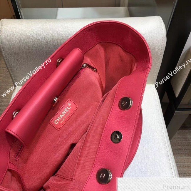 Chanel Chevron Pleated Bucket Bag Pink 2019 (SMJD-9043019)