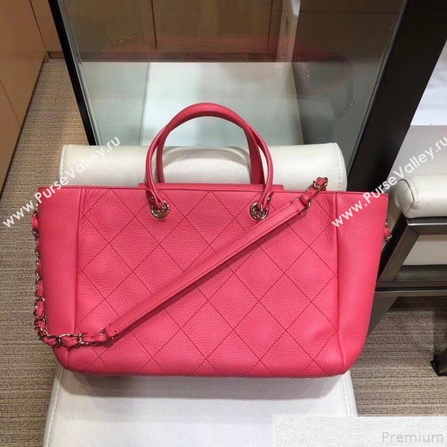 Chanel Chevron Pleated Bucket Bag Pink 2019 (SMJD-9043019)