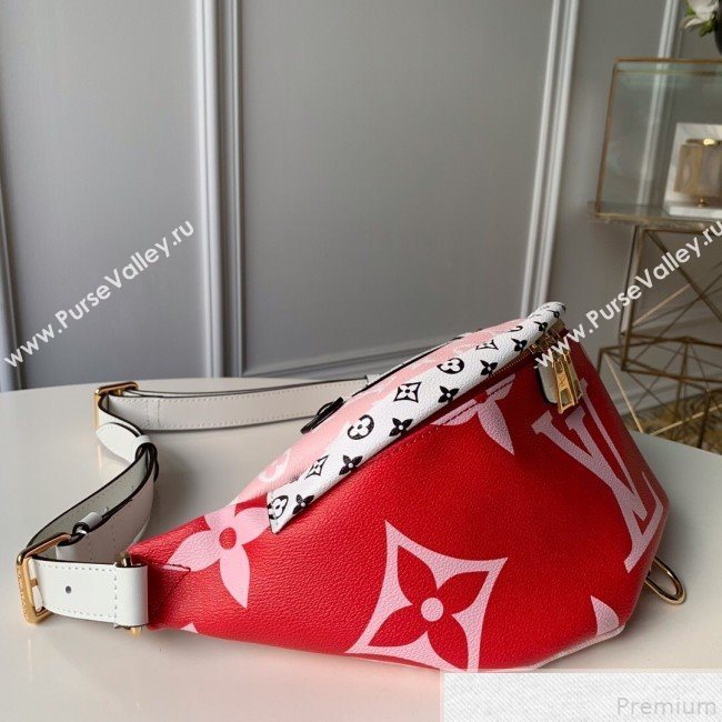 Louis Vuitton Giant Monogram Canvas Bumbag/Belt Bag M44575 Red/Pink 2019 (FANG-9043025)