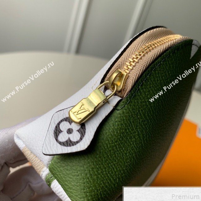 Louis Vuitton Giant Monogram Canvas Pochette Cosmetic Pouch M67693 Khaki Green 2019 (FANG-9043026)