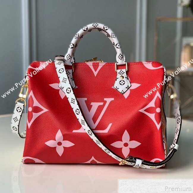 Louis Vuitton Giant Monogram Speedy Bandoulière 30 M44573 Red/Pink 2019 (KD-9043029)