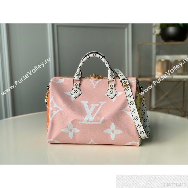 Louis Vuitton Giant Monogram Speedy Bandoulière 30 M44573 Red/Pink 2019 (KD-9043029)