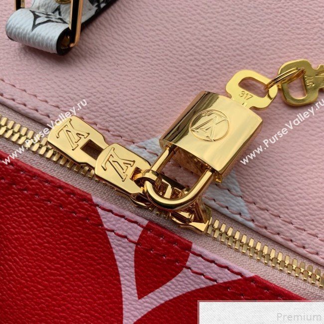 Louis Vuitton Giant Monogram Speedy Bandoulière 30 M44573 Red/Pink 2019 (KD-9043029)