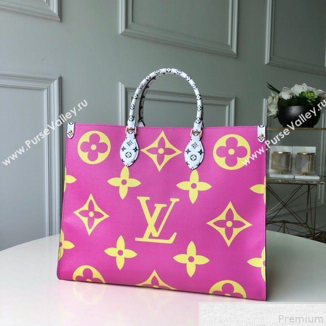 Louis Vuitton Giant Monogram Shopping Tote Bag M44570 Green/Lilac 2019 (KD-9043030)