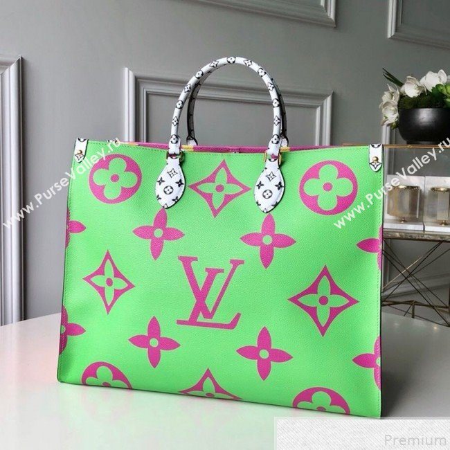 Louis Vuitton Giant Monogram Shopping Tote Bag M44570 Green/Lilac 2019 (KD-9043030)